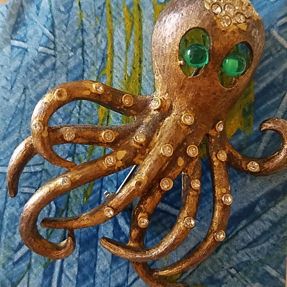 SOLD Vintage Octopus Brooch
